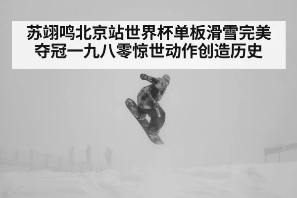 苏翊鸣北京站世界杯单板滑雪完美夺冠一九八零惊世动作创造历史